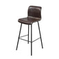 Tobago Low-Back Metal Leg Bar Stool in Espresso Brown – Divine Chairs HIGHCOUNTER Collection