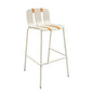 Vibe HC Striped Accent Bar Stool in White with Orange Stripe – Divine Chairs HIGHCOUNTER Collection