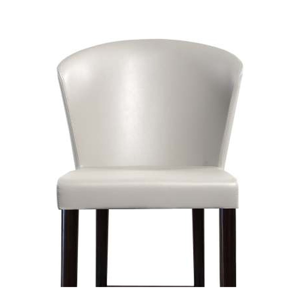 Vice Curved High-Back Leatherette Bar Stool in Ivory White – Divine Chairs HIGHCOUNTER Collection