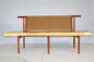 Woven-Back Wood Bench in Natural Wood with Woven Cane Back – ZLOFY Furniture