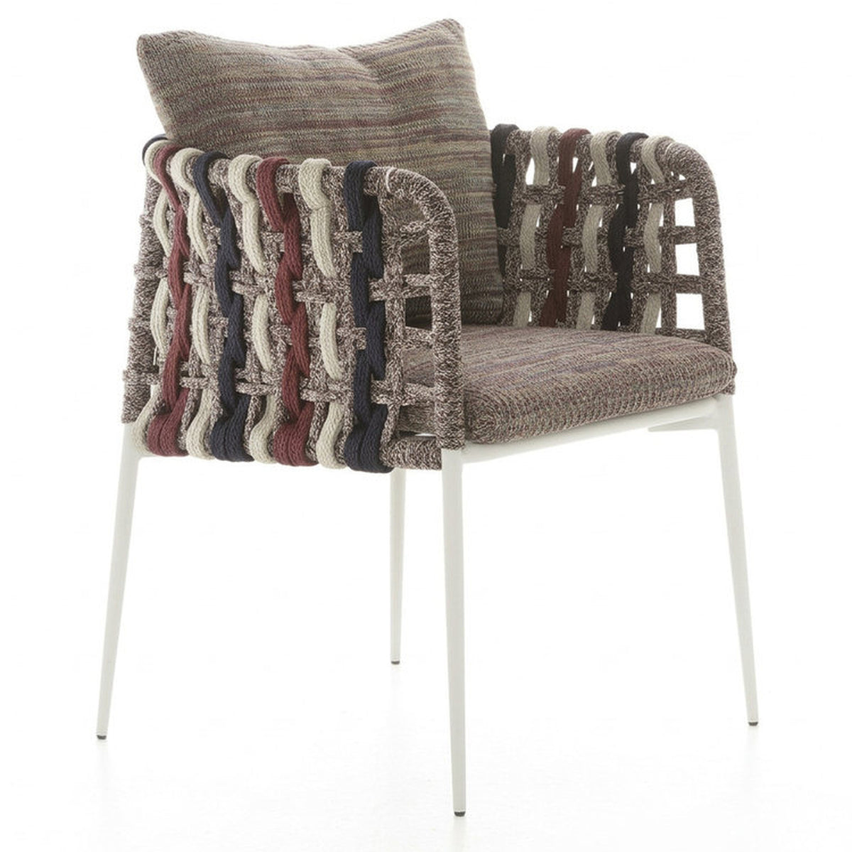 Zante Aluminium Woven Strap Outdoor Chair with Cushions