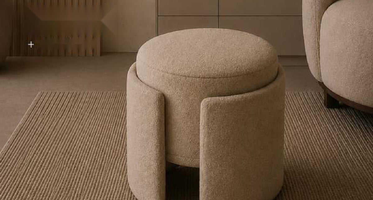 Bolt Winged Storage Pouf in Beige – Divine Chairs PUFFY Collection