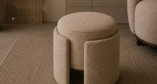 Bolt Winged Storage Pouf in Beige – Divine Chairs PUFFY Collection