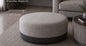 Drum Two-Tone Round Ottoman in Grey with Charcoal Base – Divine Chairs PUFFY Collection