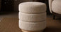 Kazo Ribbed Three-Tier Pouf in Beige – Divine Chairs PUFFY Collection