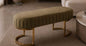 Majesty Channel-Tufted Bench with Brass Legs in Olive Green – Divine Chairs PUFFY Collection