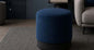 Mushroom Cushioned Round Pouf in Navy Blue – Divine Chairs PUFFY Collection