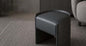 Snug Curved Leather-Look Accent Chair in Charcoal Grey – Divine Chairs PUFFY Collection